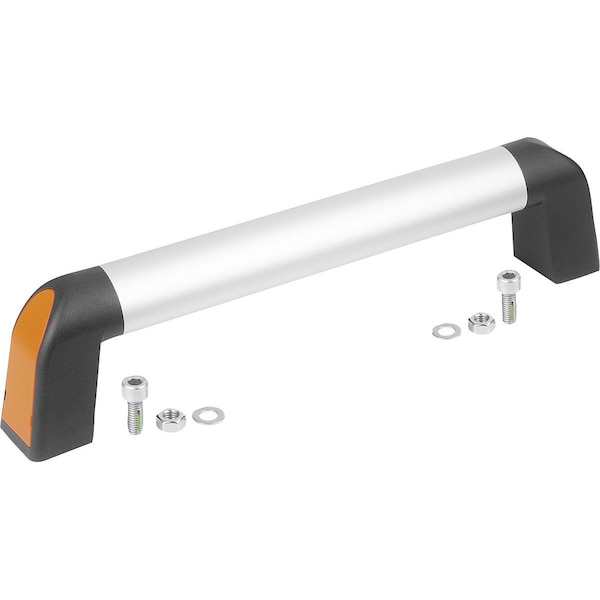 Tubular Handle Bighand, A=600, L=633, 4 Aluminum Natural Anodized, Comp: Plastic Comp:Black Ral7021,